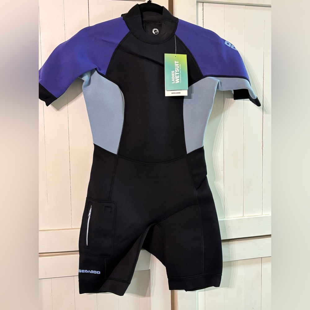 Sea-Doo Women's Swim in Black, Purple and Gray